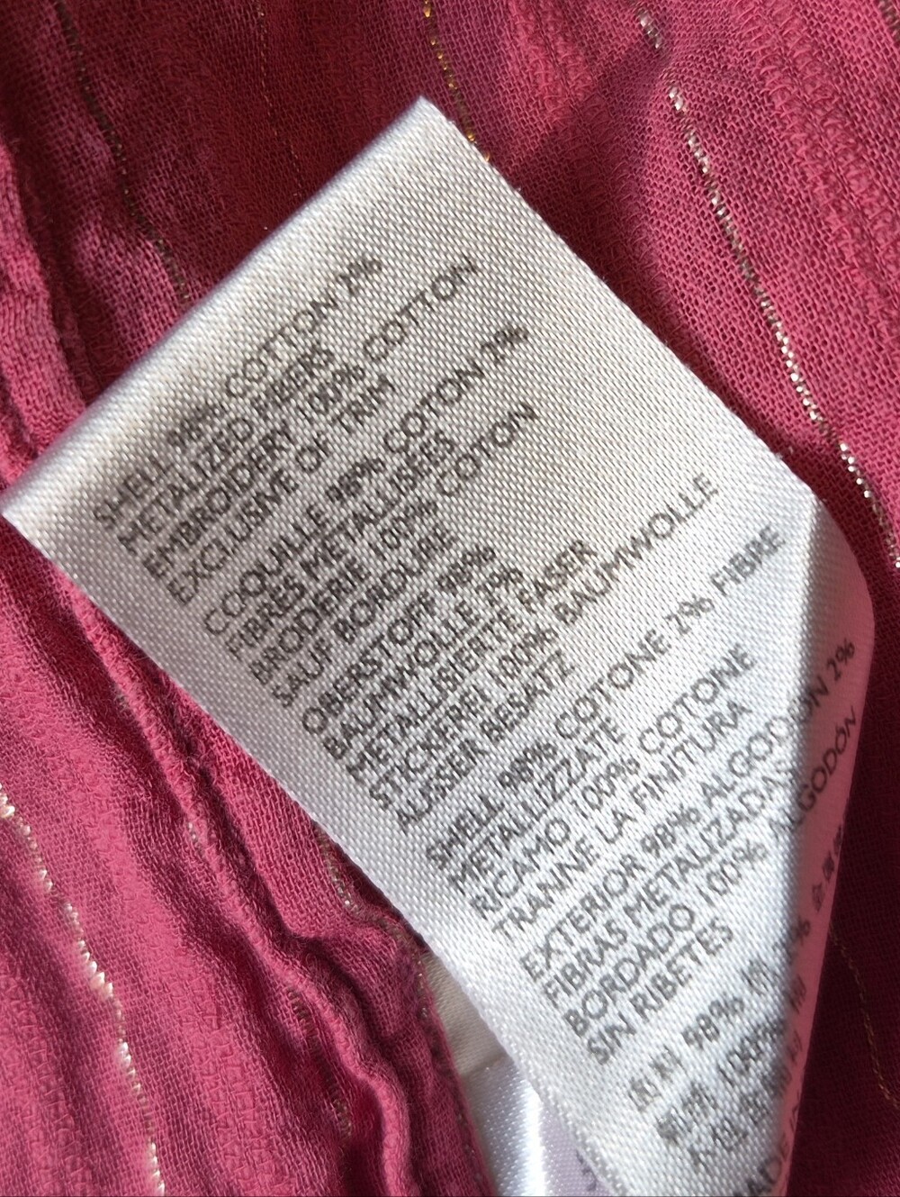 Anthropologie Pilcro The Victoria Lace Button Down Blouse Pink Metallic Sz 14 - Picture 13 of 14